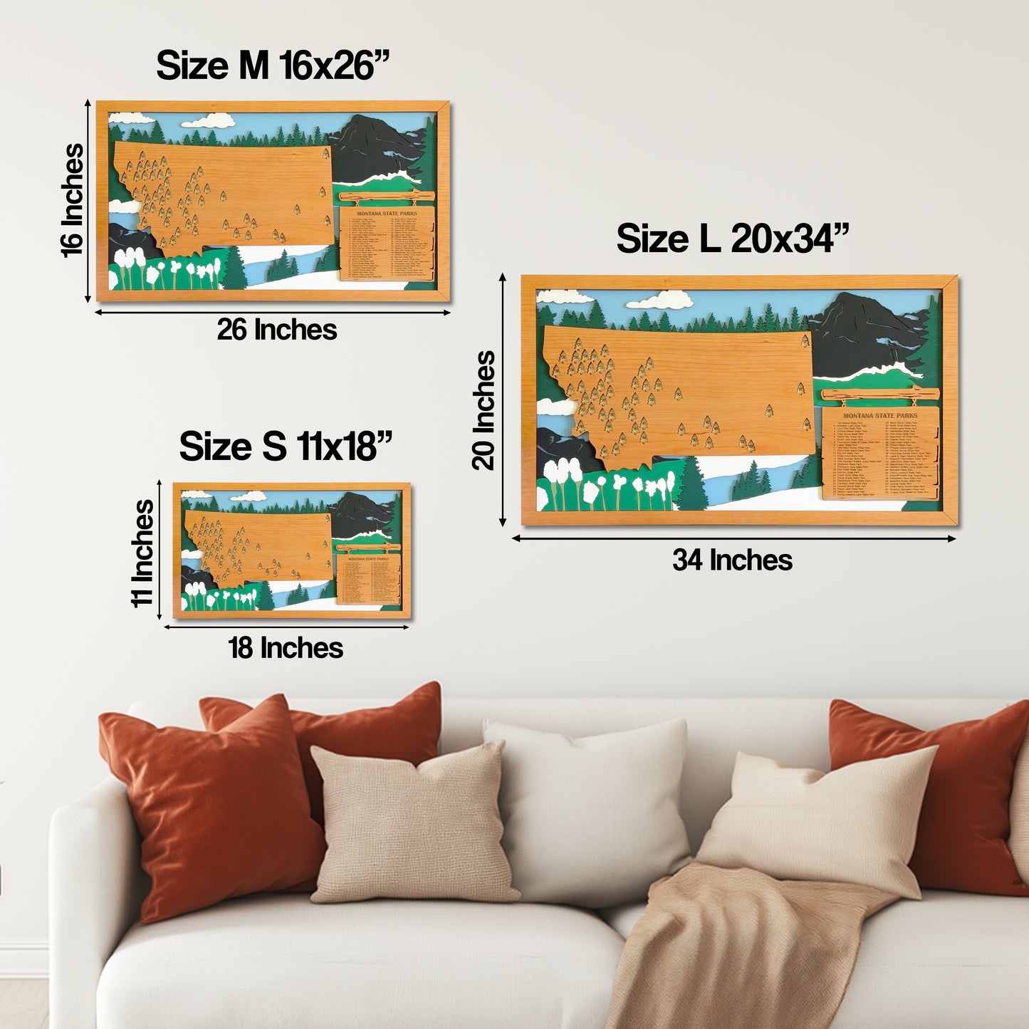 Montana State Parks Travel | Personalized Adventure Tracker | Retirement Gift |Montana State Park Map |Gift for Hiking Dad |Anniversary Gift