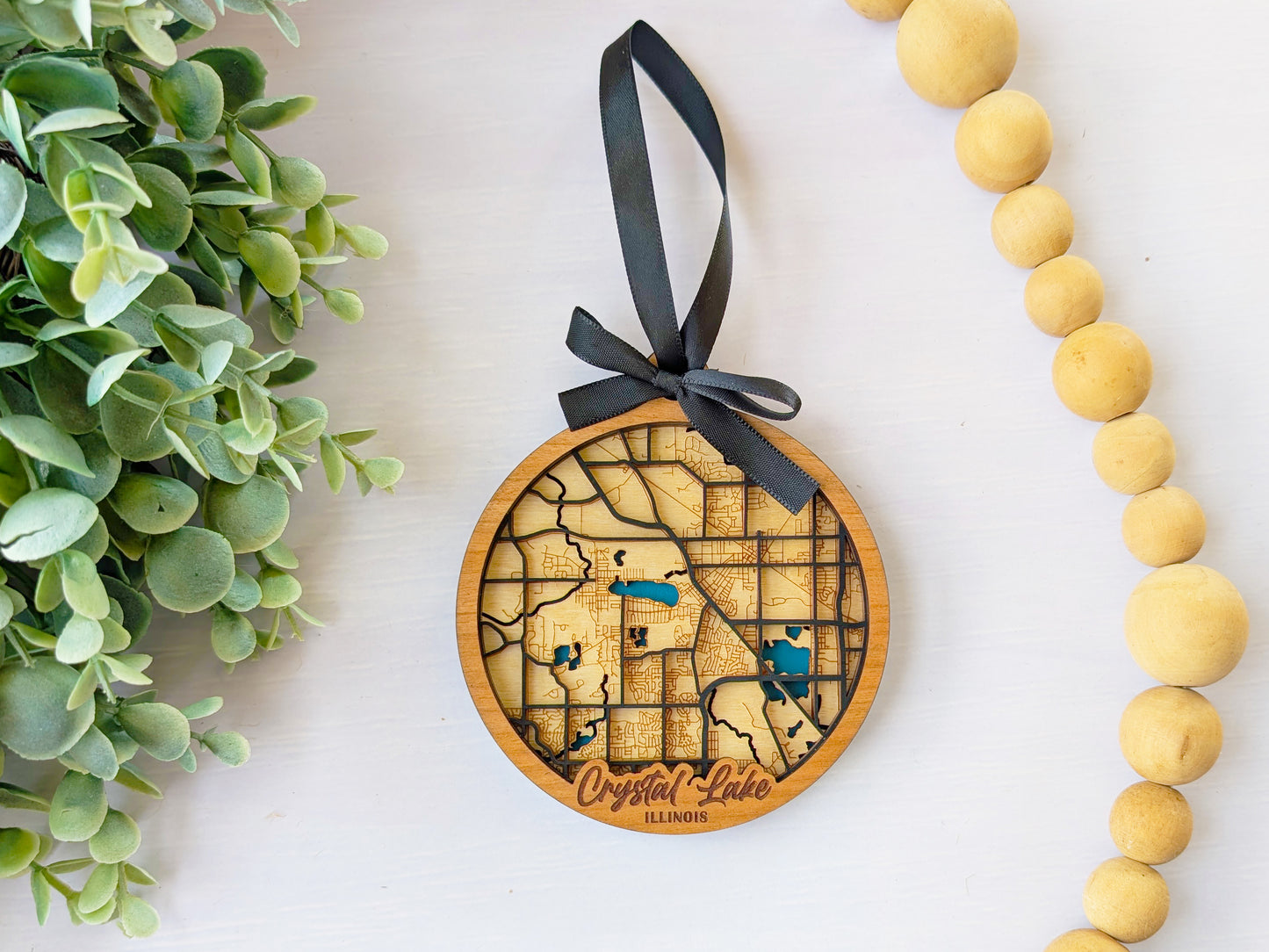 Crystal Lake IL City Street Ornament