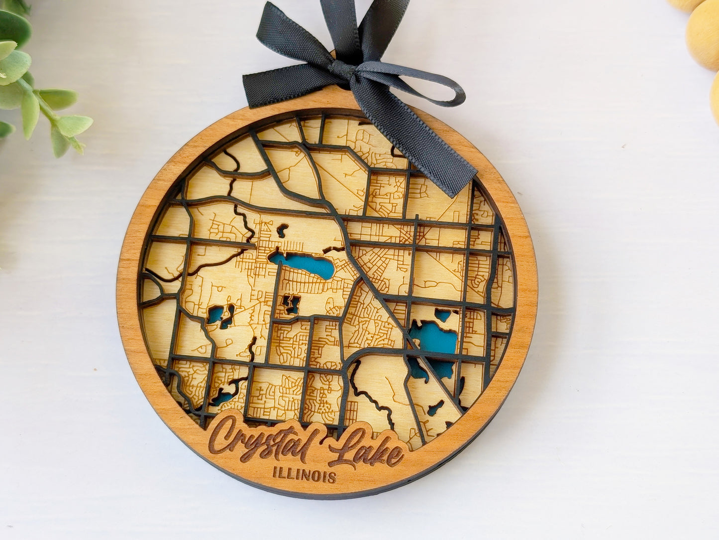 Crystal Lake IL City Street Ornament