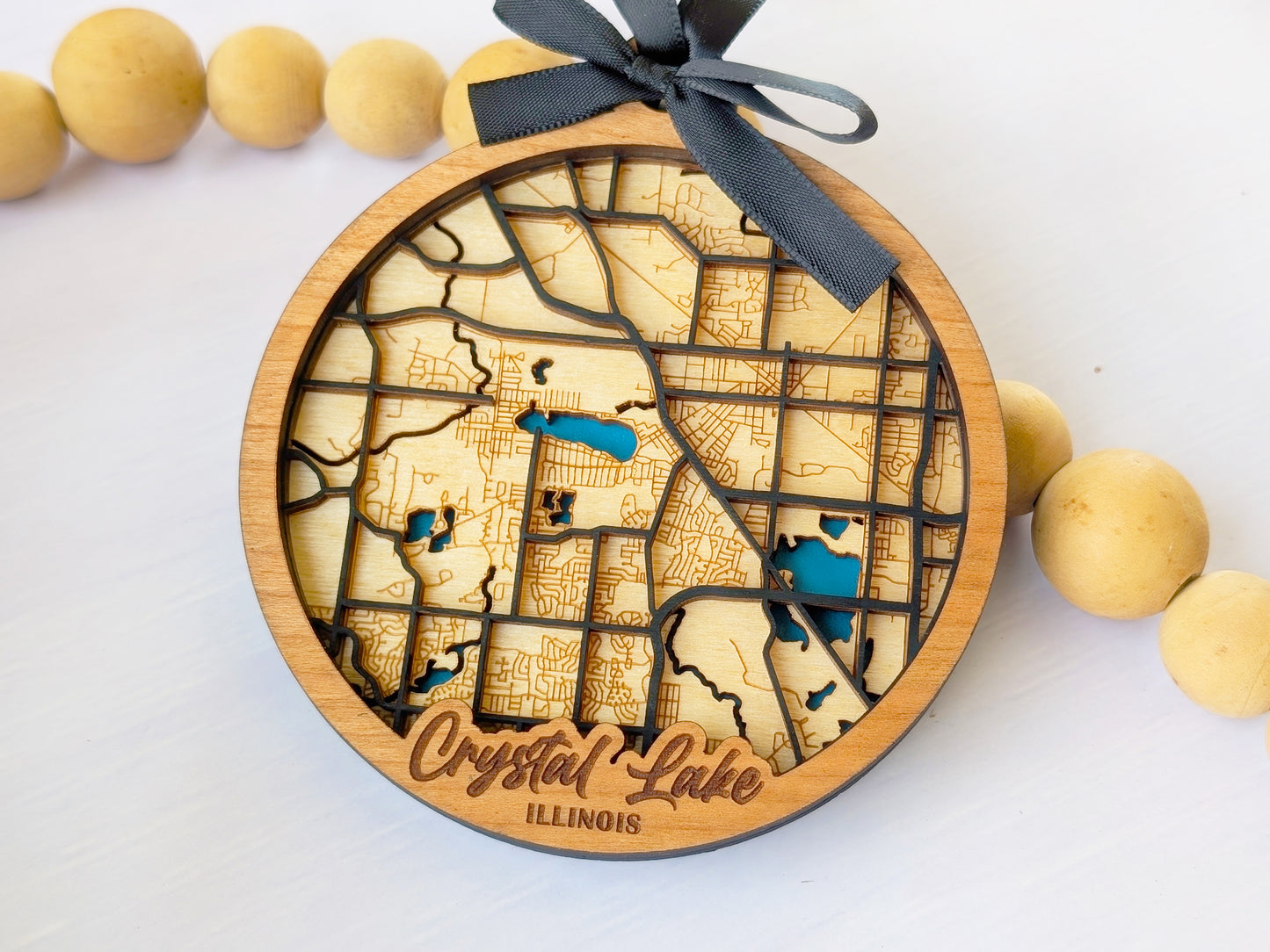 Crystal Lake IL City Street Ornament, Wholesale