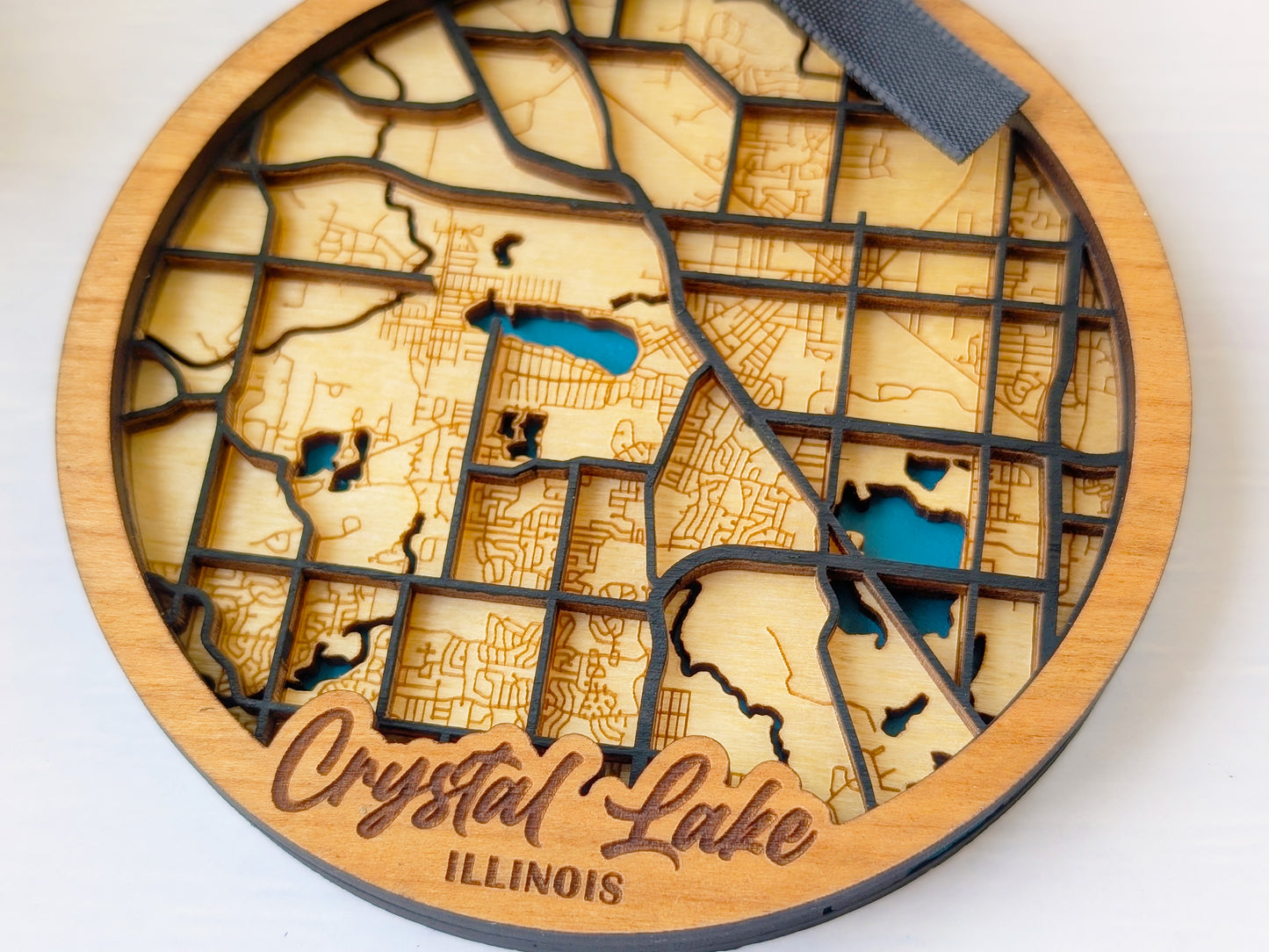 Crystal Lake IL City Street Ornament