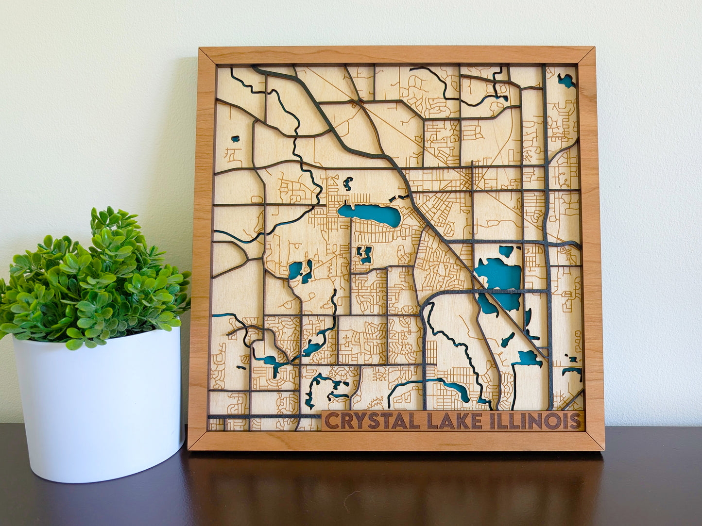 Custom City Map | Any City Available | Layered Wood Wall Art | Personalized Downtown Street Map | Handcrafted 3D City Art | City Street Art