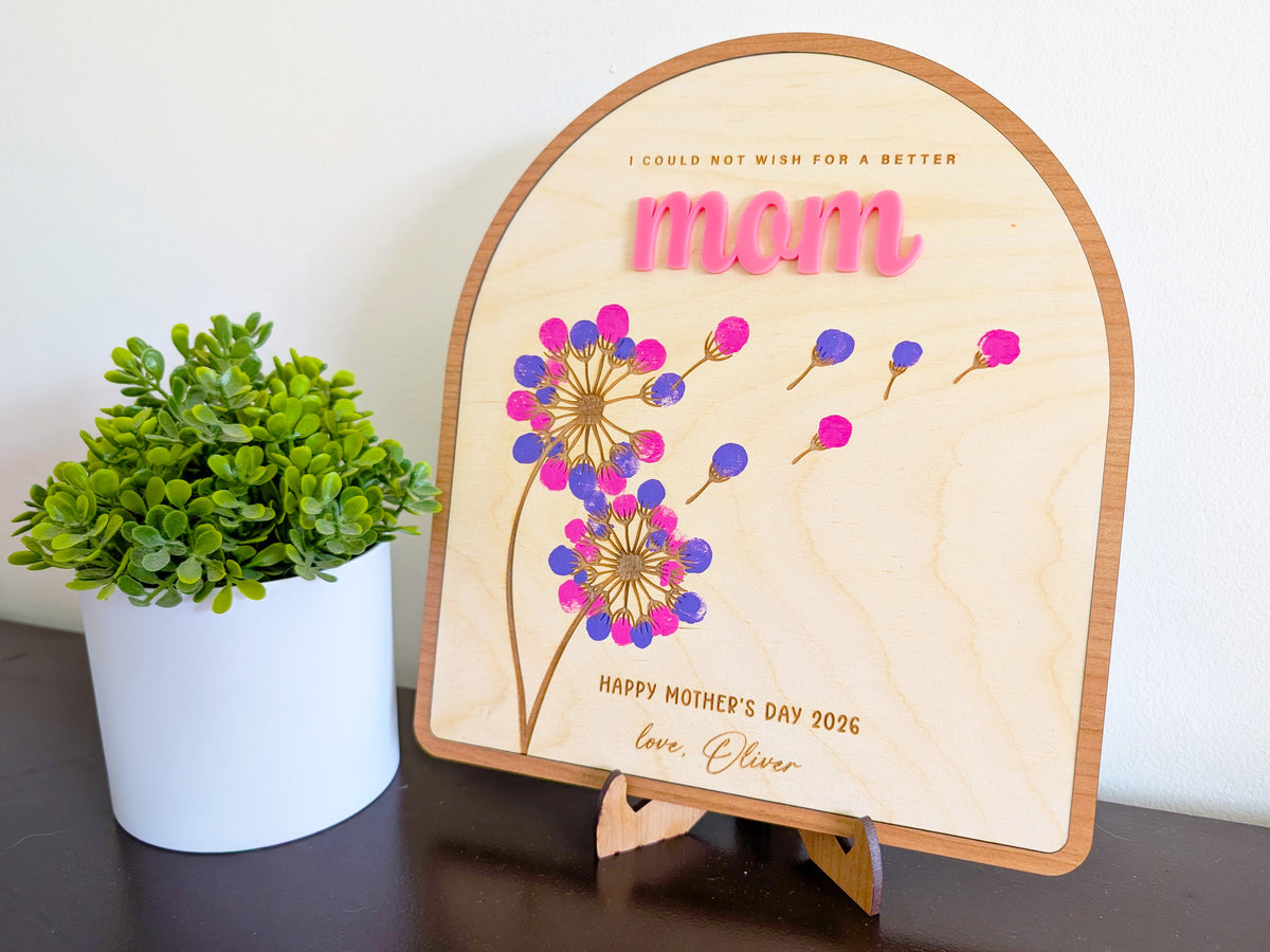 Personalized Fingerprint Dandelion Sign