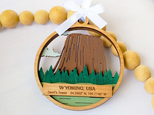 Wyoming Devil's Tower Ornament