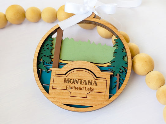 Montana Flathead Lake Ornament
