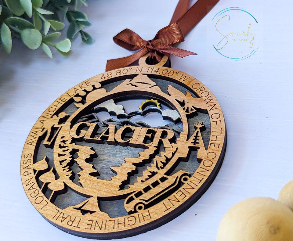 Glacier national park ornament