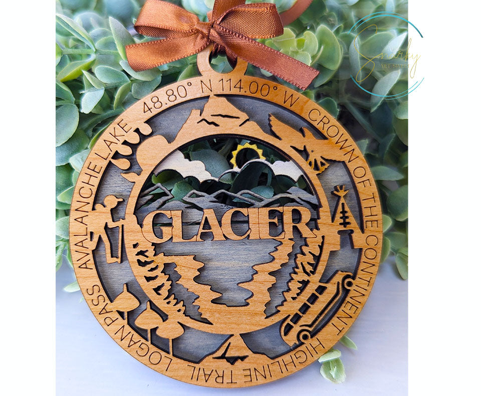 Glacier national park ornament