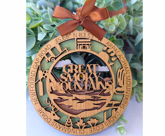 Great Smoky Mountains national park ornament, Great Smoky Mountains ornament, Great Smoky Mountains souvenir, national park ornament