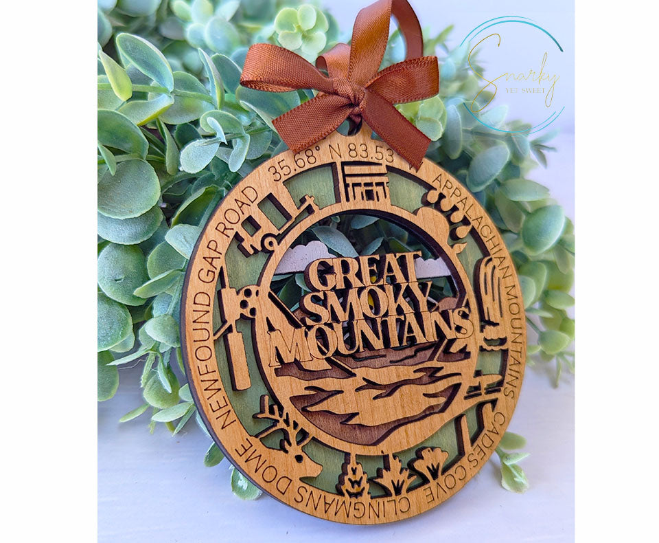 Great Smoky Mountains national park ornament, Great Smoky Mountains ornament, Great Smoky Mountains souvenir, national park ornament