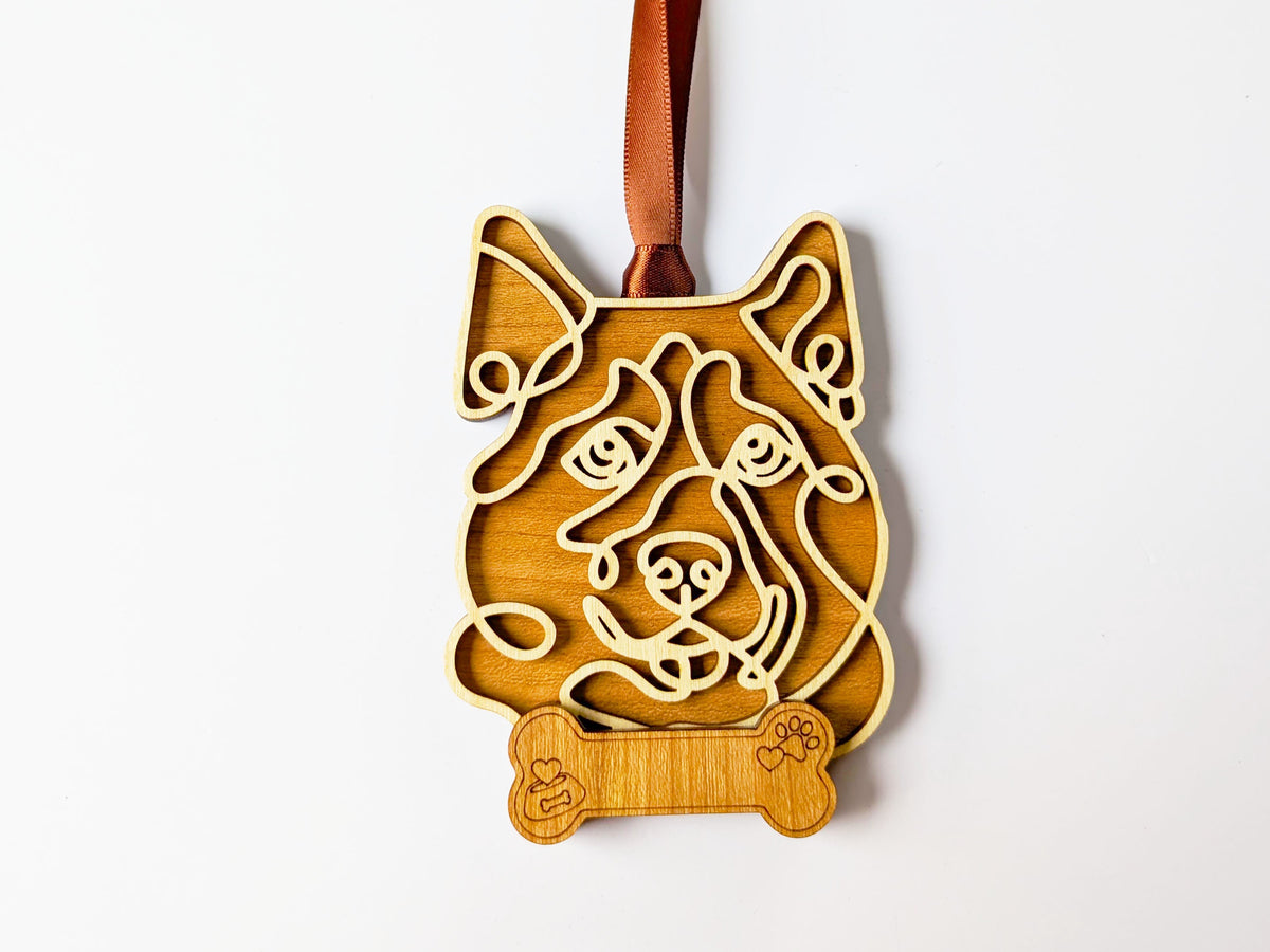 Husky Dog Ornament