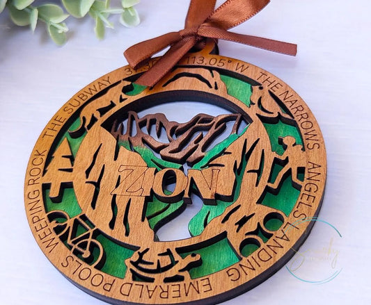 Zion national park ornament, Zion ornament, Zion souvenir, national park gifts, national park ornament, gift for hiker