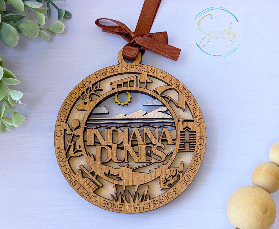 Indiana Dunes national park ornament