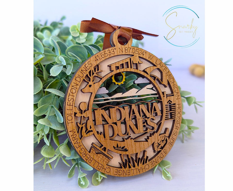 Indiana Dunes national park ornament