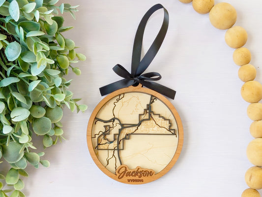 Jackson WY City Street Ornament