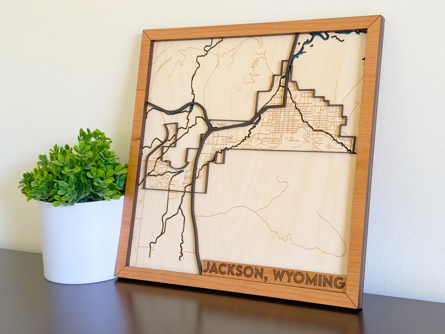 Custom City Map | Any City Available | Layered Wood Wall Art | Personalized Downtown Street Map | Handcrafted 3D City Art | City Street Art
