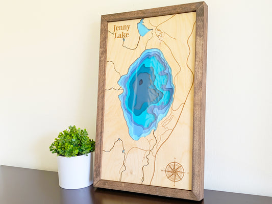 Jenny Lake Depth Map