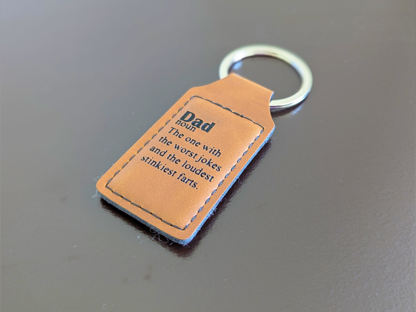 Personalized dad keychain leather, custom leather keychain, kids handwriting gift, kids drawing on things, custom fathers day gift, keychain