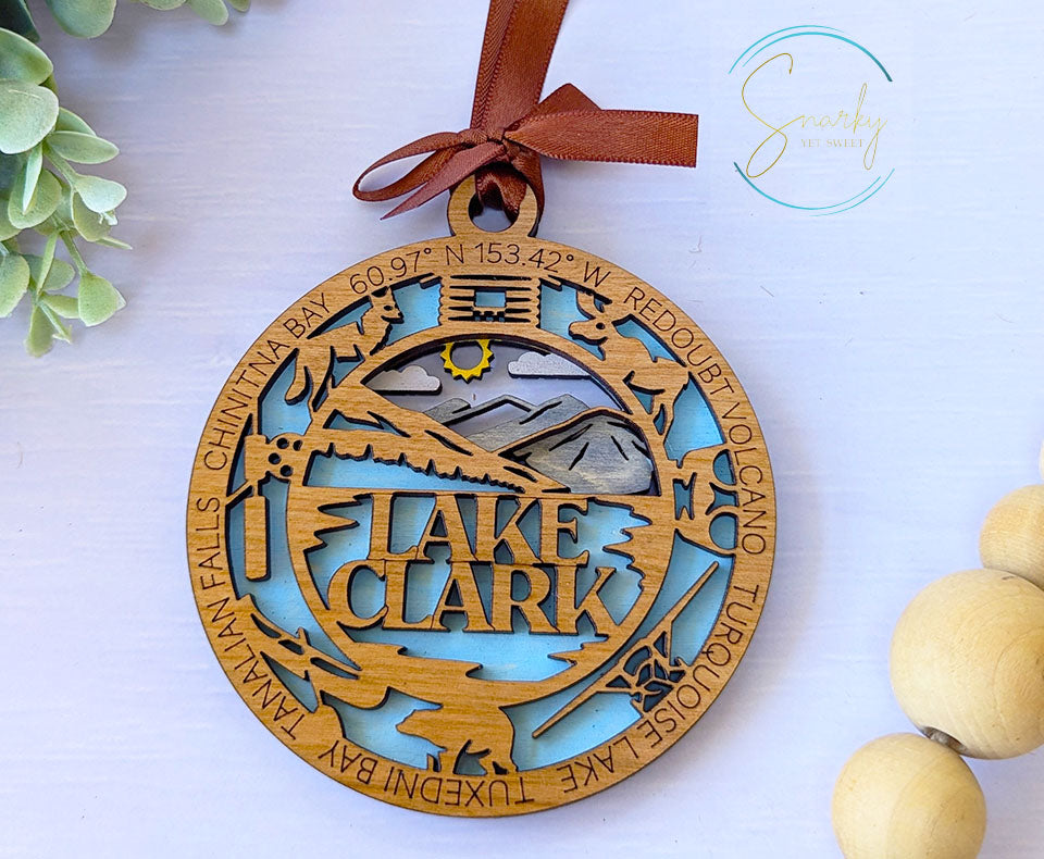 Lake Clark national park ornament
