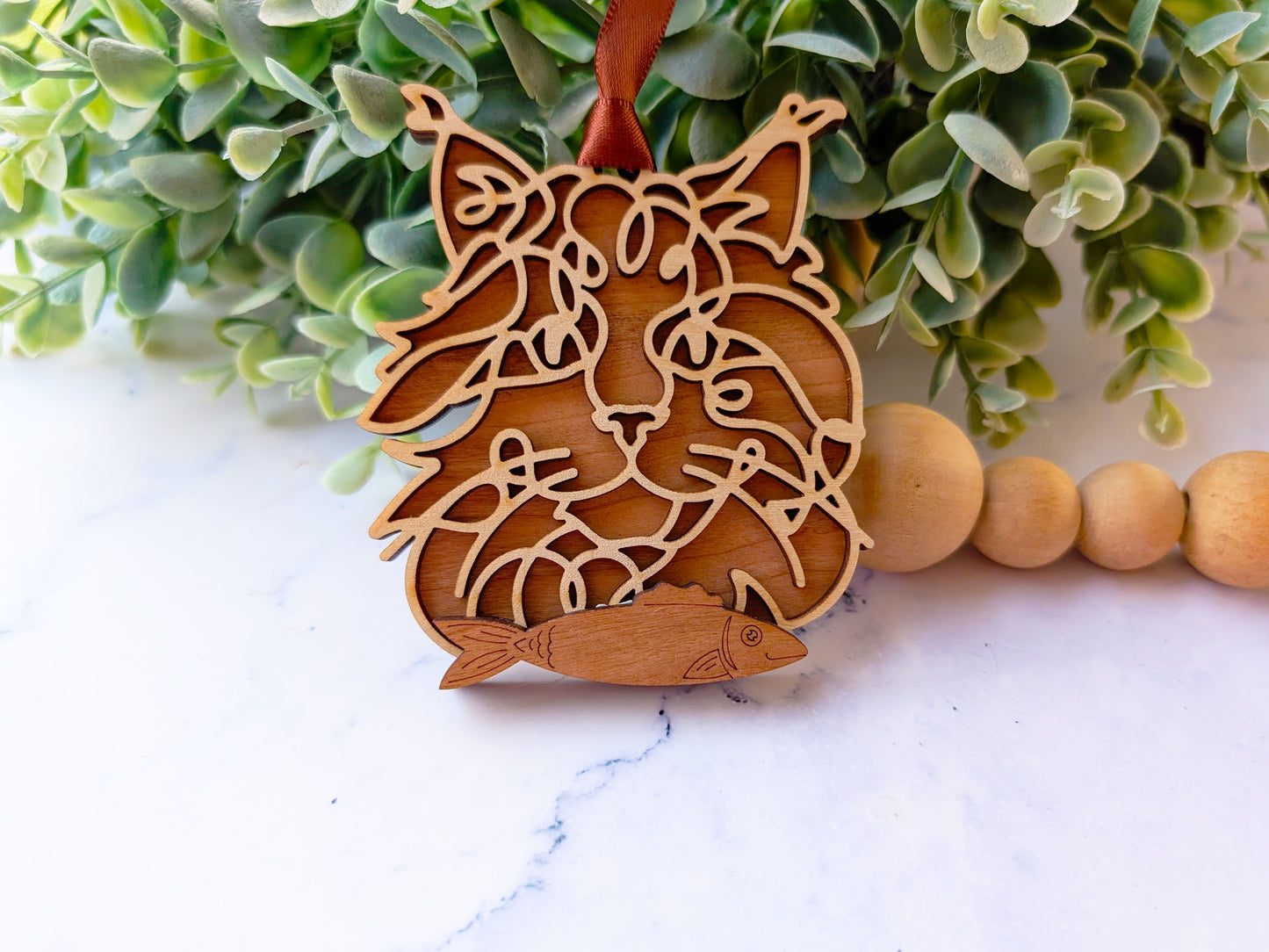 Maine Coon Cat Ornament
