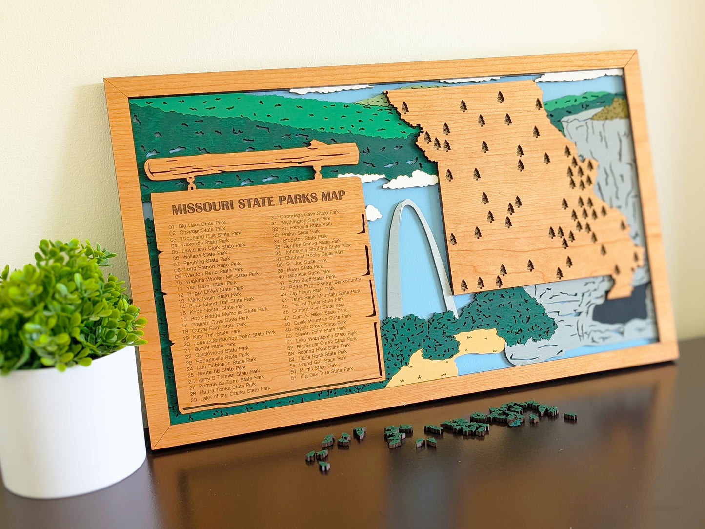 Missouri State Parks Travel | Personalized Adventure Tracker | Retirement Gift |Missouri State Park Map |Anniversary Gift |Wood Gift for her
