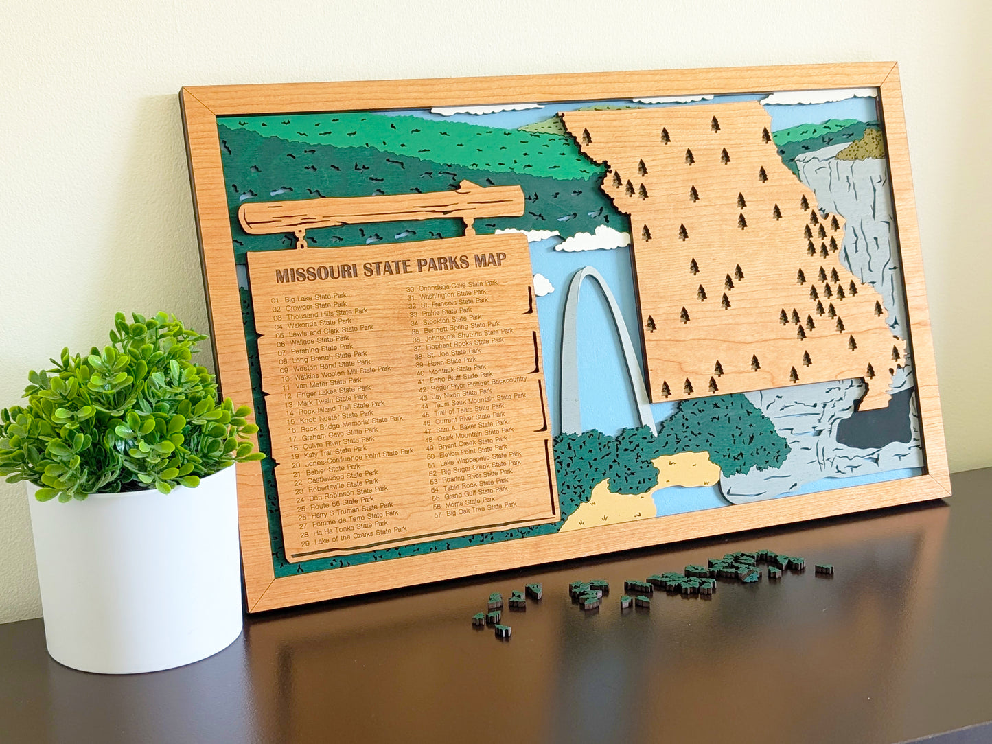 Missouri State Parks Travel | Personalized Adventure Tracker | Retirement Gift |Missouri State Park Map |Anniversary Gift |Wood Gift for her