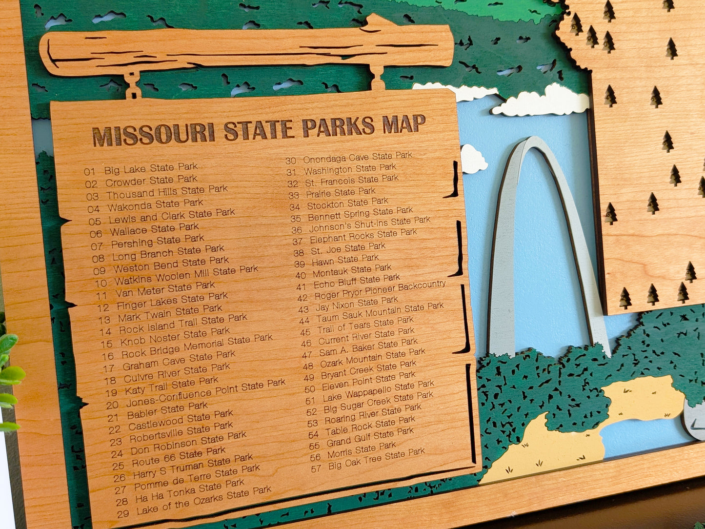 Missouri State Parks Travel | Personalized Adventure Tracker | Retirement Gift |Missouri State Park Map |Anniversary Gift |Wood Gift for her