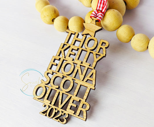 Christmas Tree Name Ornament