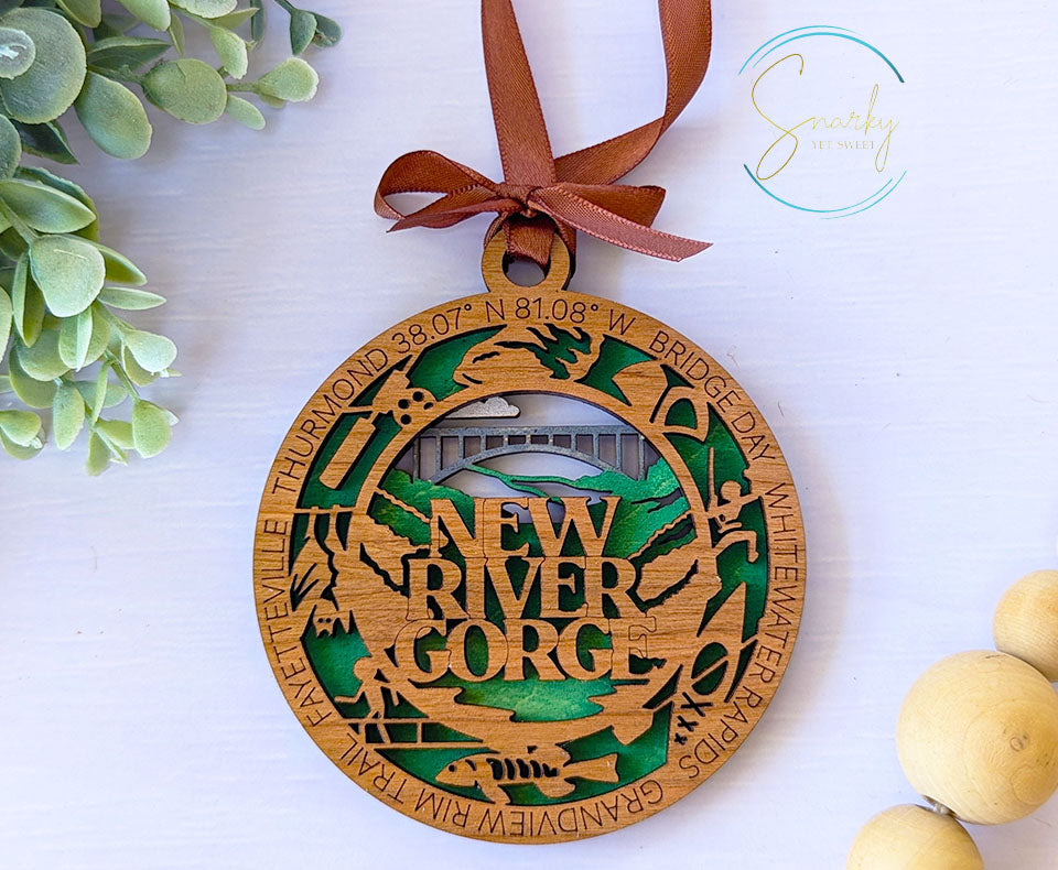 New River Gorge national park ornament, New River Gorge ornament, New River Gorge souvenir, national park gifts, national park ornament