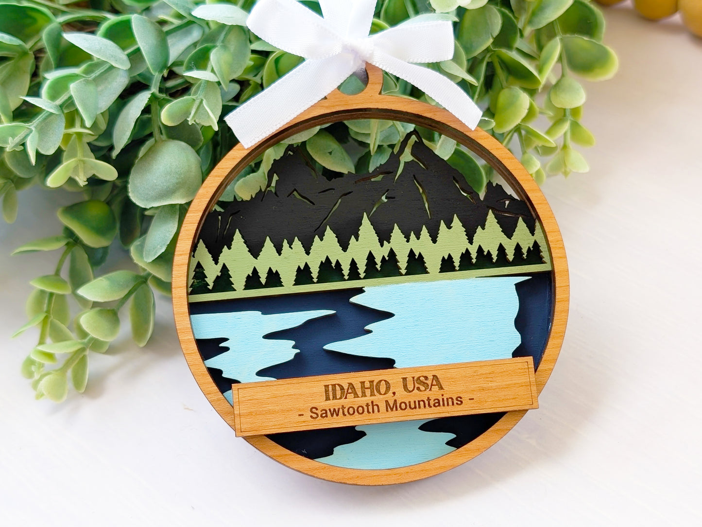 Idaho Sawtooth Mountains Ornament