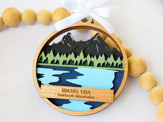 Idaho Sawtooth Mountains Ornament