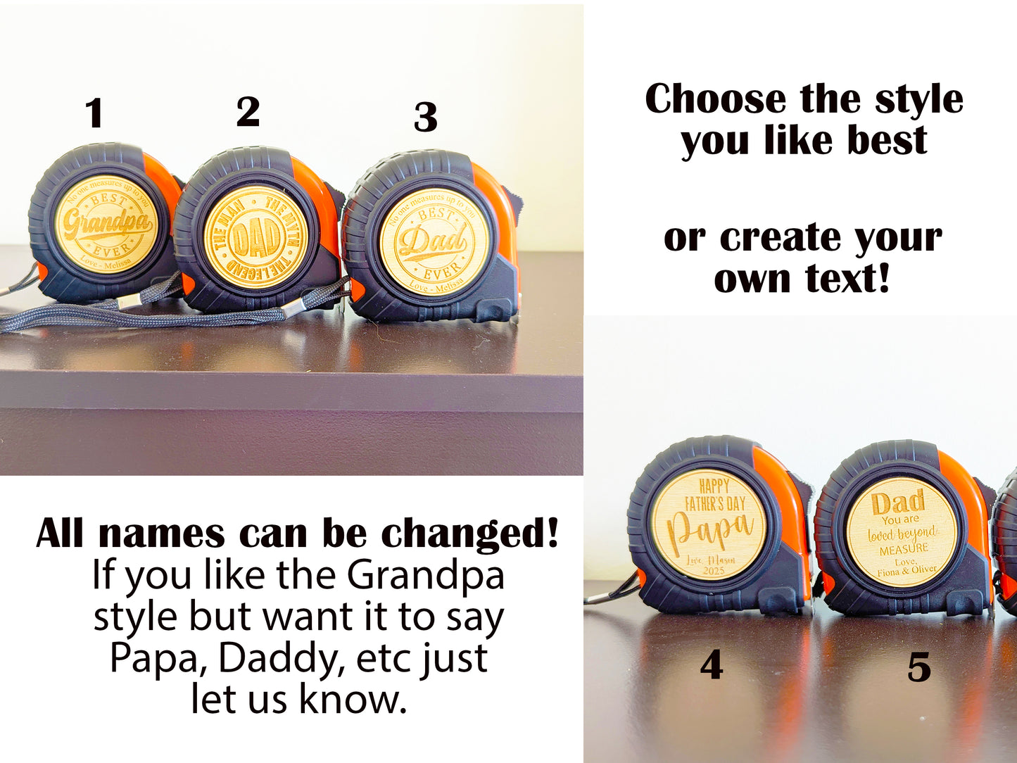 Personalized tape measure, Customized dad gift, engraved measuring tape, tool gift ideas, dad tape measure, best grandpa gift
