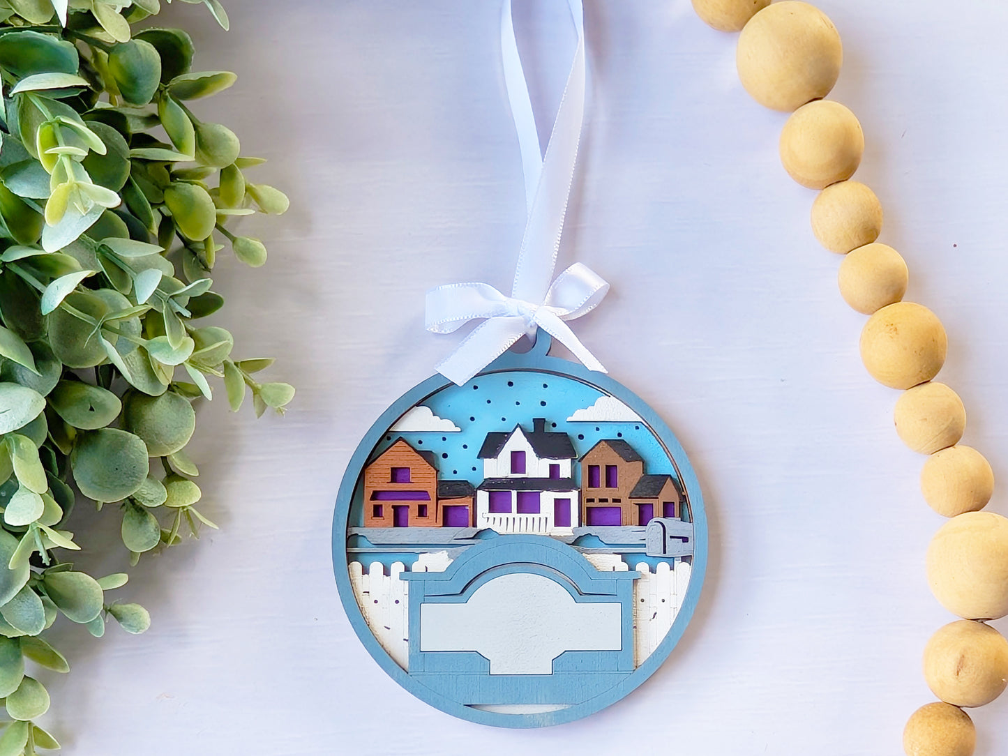 Welcome Town Scene Ornament