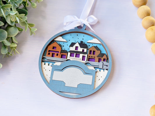 Welcome Town Scene Ornament