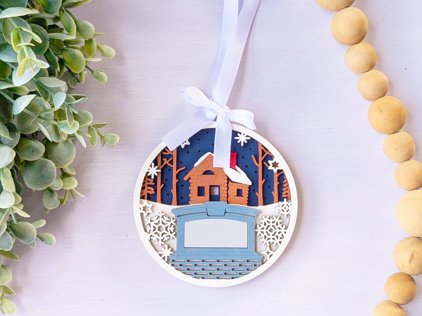 Welcome Winter Cabin Ornament