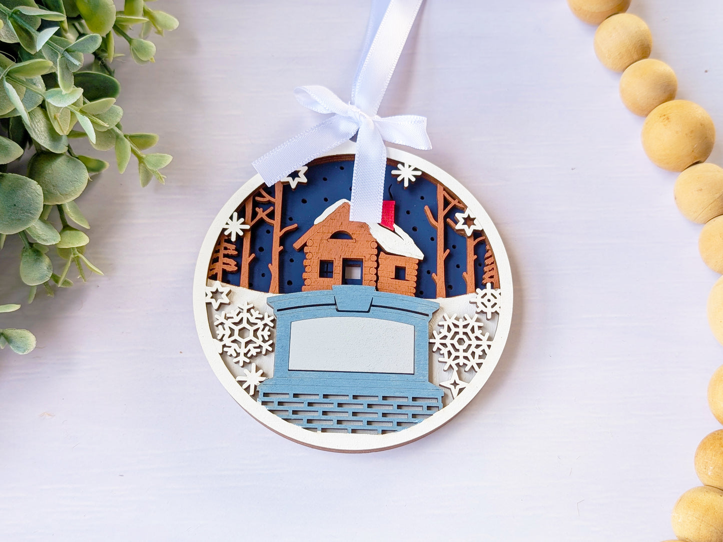 Welcome Winter Cabin Ornament