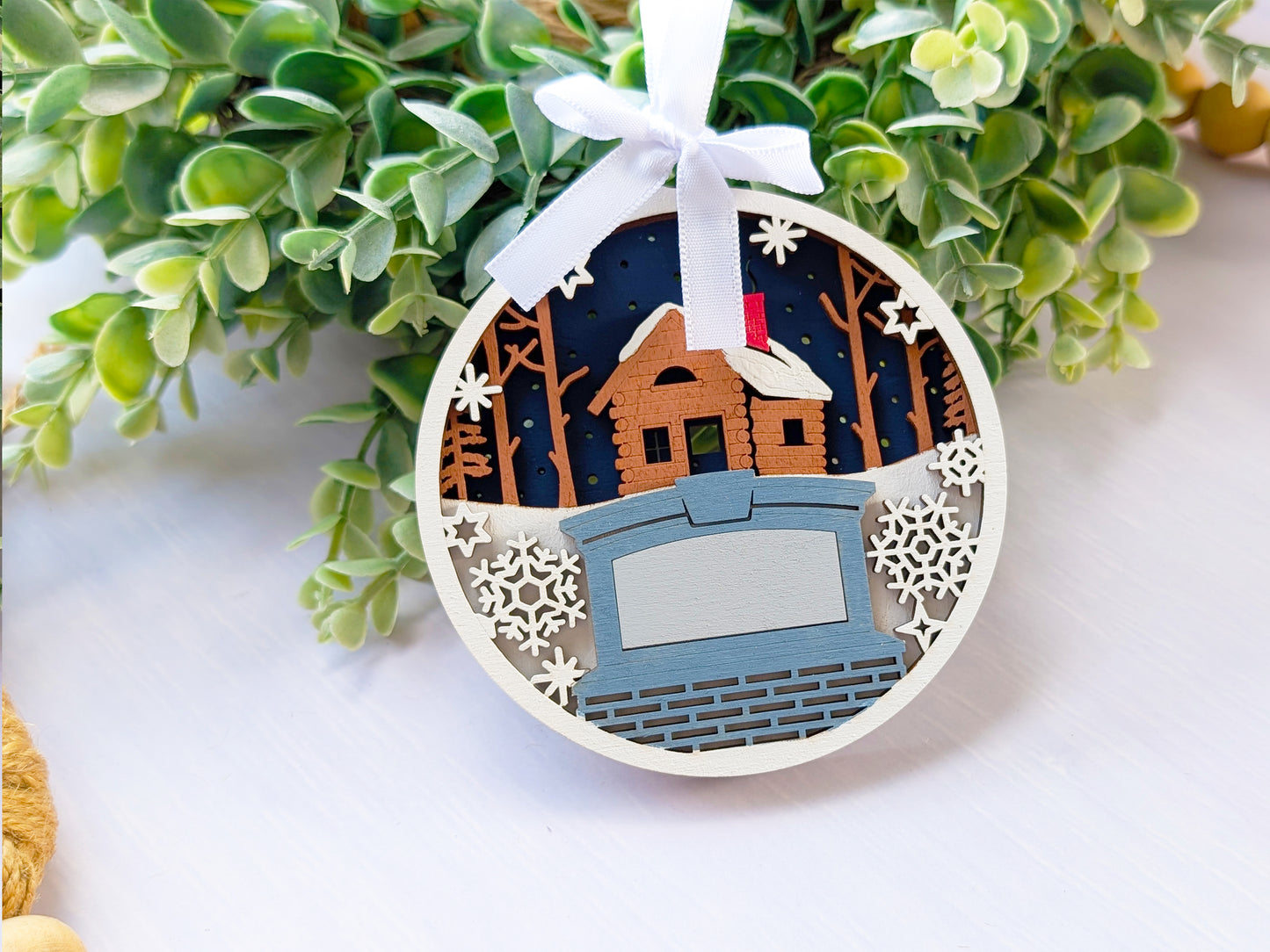 Welcome Winter Cabin Ornament