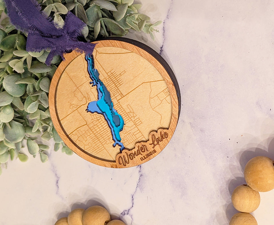 Wonder Lake Lake Depth Ornament