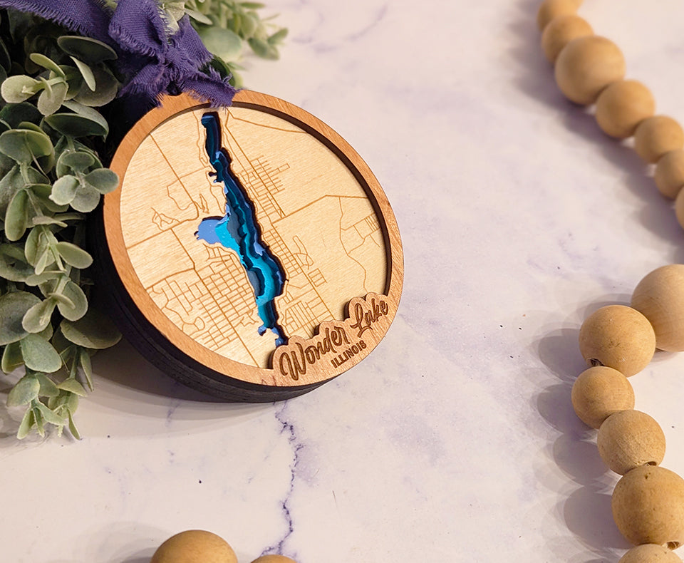 Wonder Lake Lake Depth Ornament