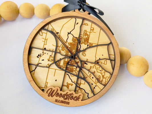 Woodstock IL City Street Ornament