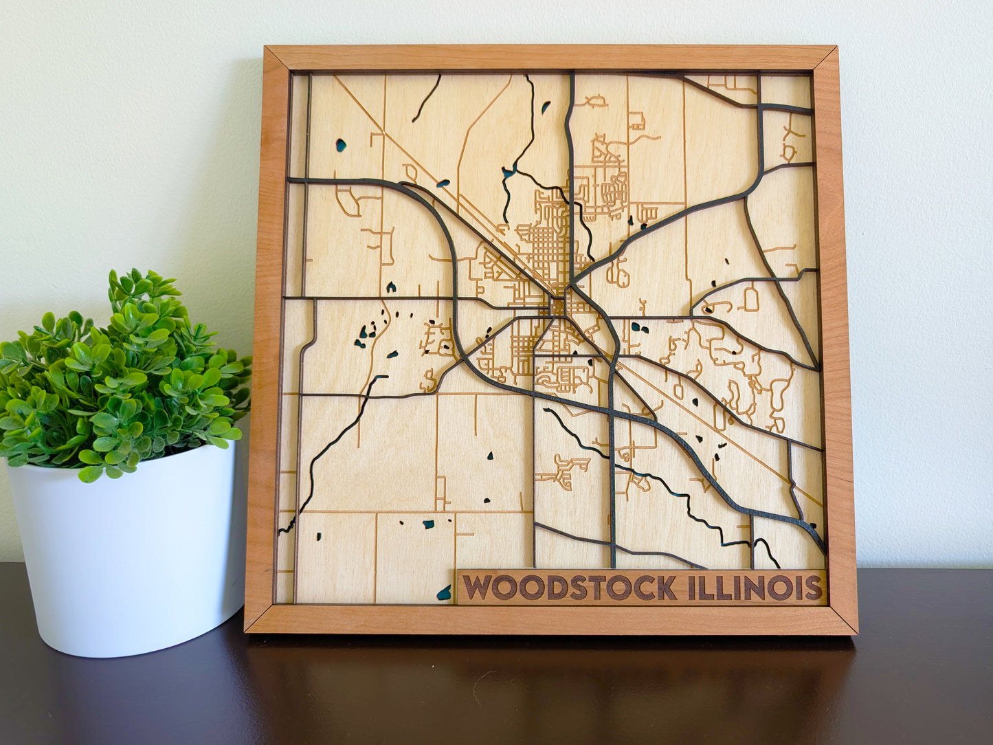 Custom City Map | Any City Available | Layered Wood Wall Art | Personalized Downtown Street Map | Handcrafted 3D City Art | City Street Art