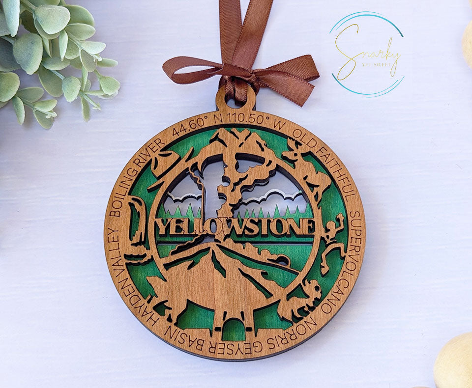Yellowstone national park ornament