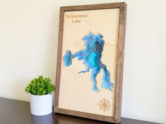 Yellowstone Lake Depth Map