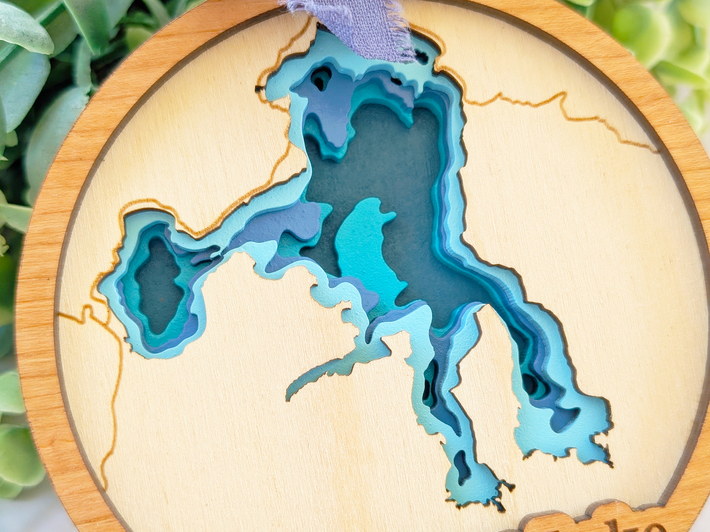 Yellowstone Lake Depth Ornament