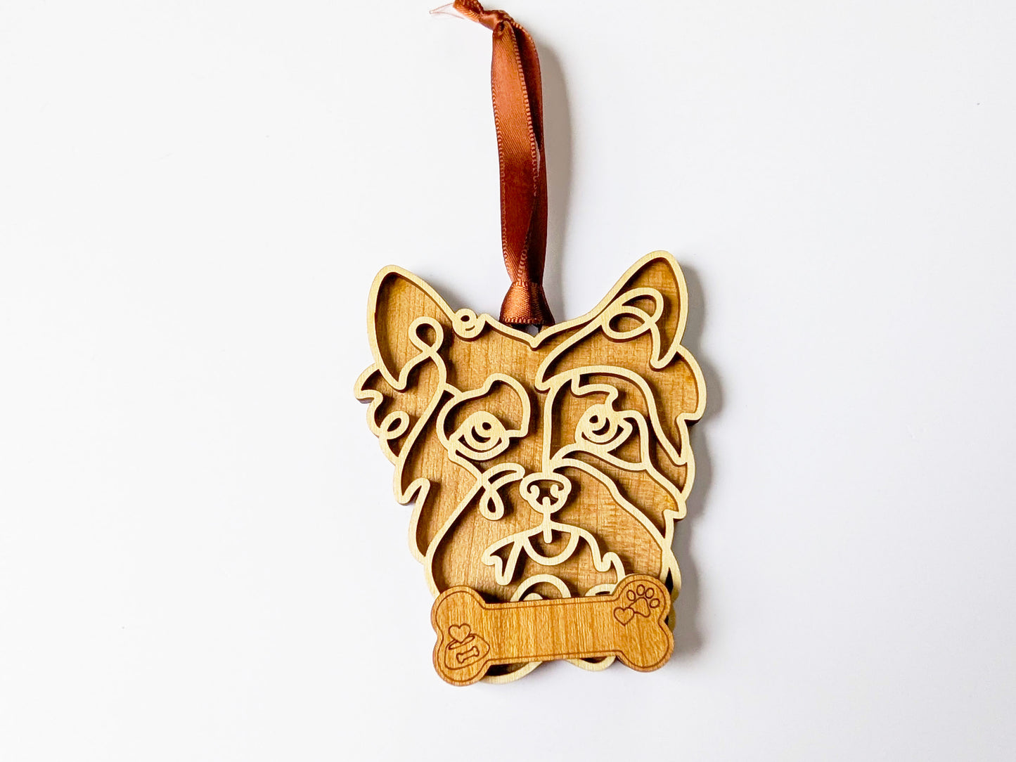 Yorkie Dog Ornament