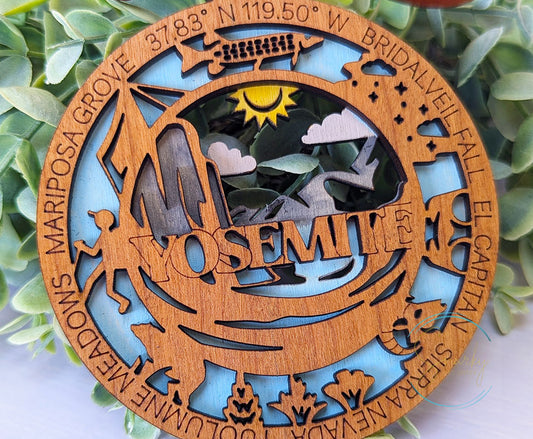 Yosemite national park ornament, Yosemite ornament, Yosemite souvenir, national park gifts, national park ornament, gift for hiker