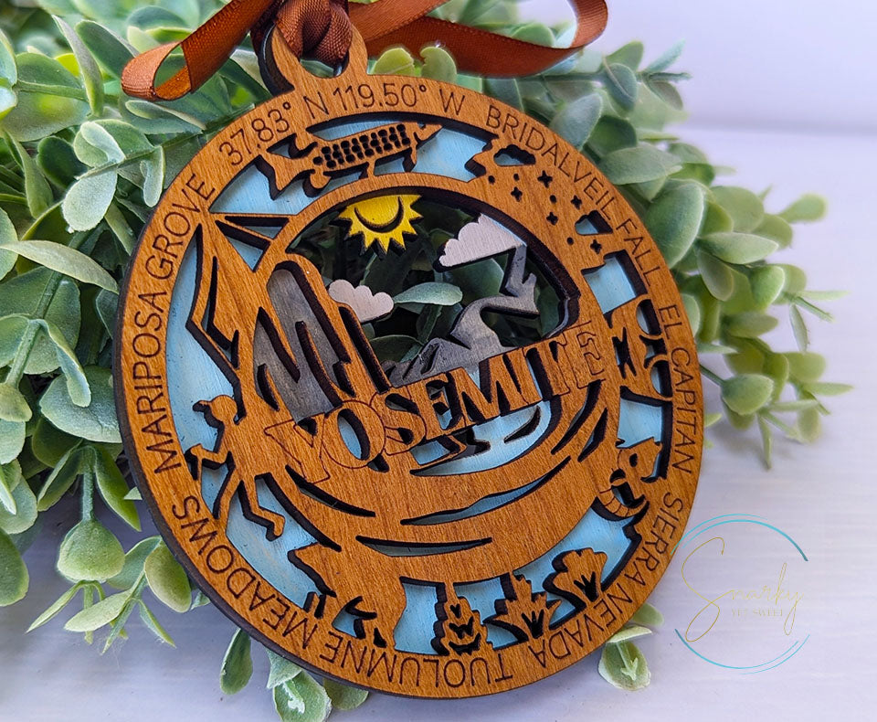 Yosemite national park ornament, Yosemite ornament, Yosemite souvenir, national park gifts, national park ornament, gift for hiker