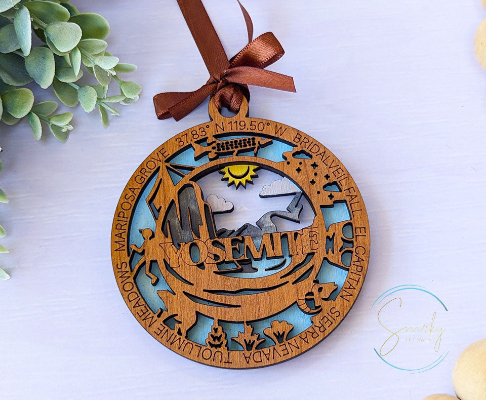Yosemite national park ornament, Yosemite ornament, Yosemite souvenir, national park gifts, national park ornament, gift for hiker