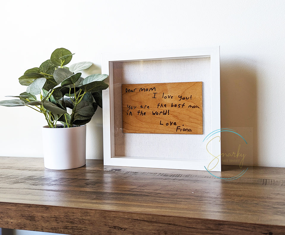 Custom handwriting sign, handwriting gift for mom, kids handwriting gifts, personalized mothers day gift, gift for mothers day, I love mom