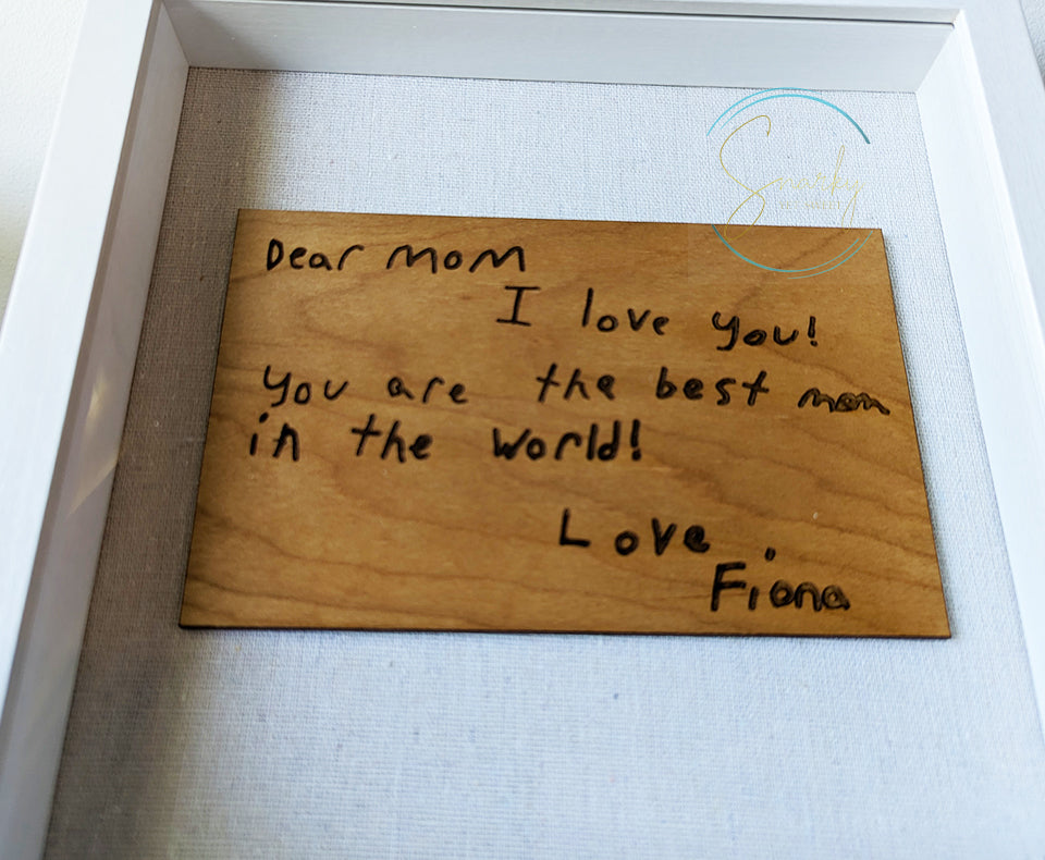 Custom handwriting sign, handwriting gift for mom, kids handwriting gifts, personalized mothers day gift, gift for mothers day, I love mom