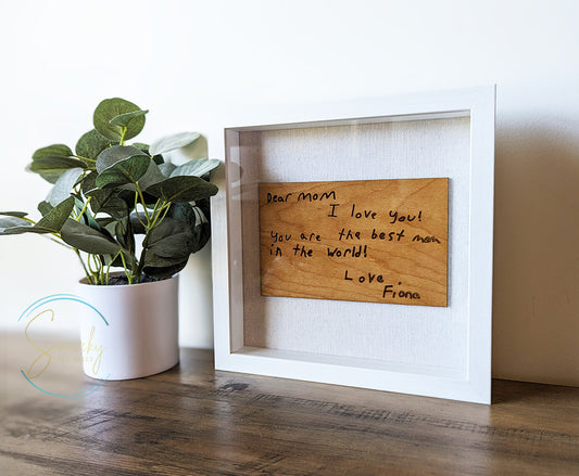 Custom handwriting sign, handwriting gift for mom, kids handwriting gifts, personalized mothers day gift, gift for mothers day, I love mom